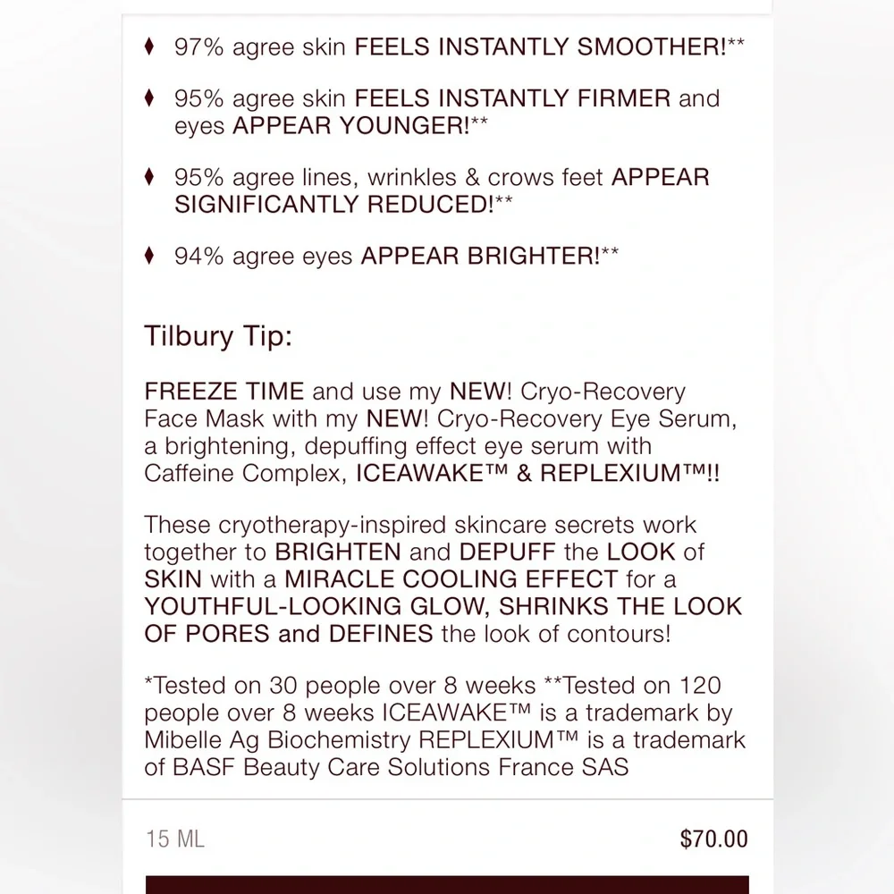 Charlotte Tilbury Cryo-Recovery Depuffing Eye Serum - Picture 10 of 10